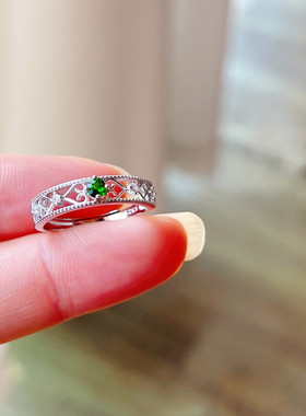 夏季清新款绿色戒指小众款大气女