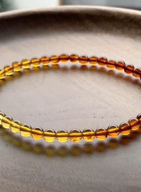 正品蜜蜡手链叠戴水晶礼物