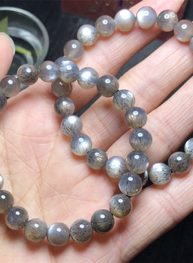 男女款黑太阳石手链百搭款礼物