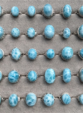 捡漏拉利玛冰种镶嵌复古款风女戒