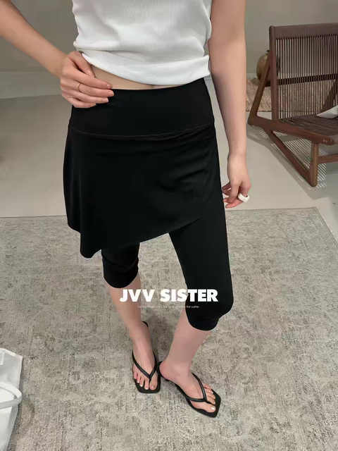 JVBSISTER2026 ລະດູຮ້ອນໃຫມ່ສະບັບພາສາເກົາຫຼີ slimming leggings versatile ຂອງແມ່ຍິງບາດເຈັບແລະປອມສອງສິ້ນສັ້ນ skirt 72356