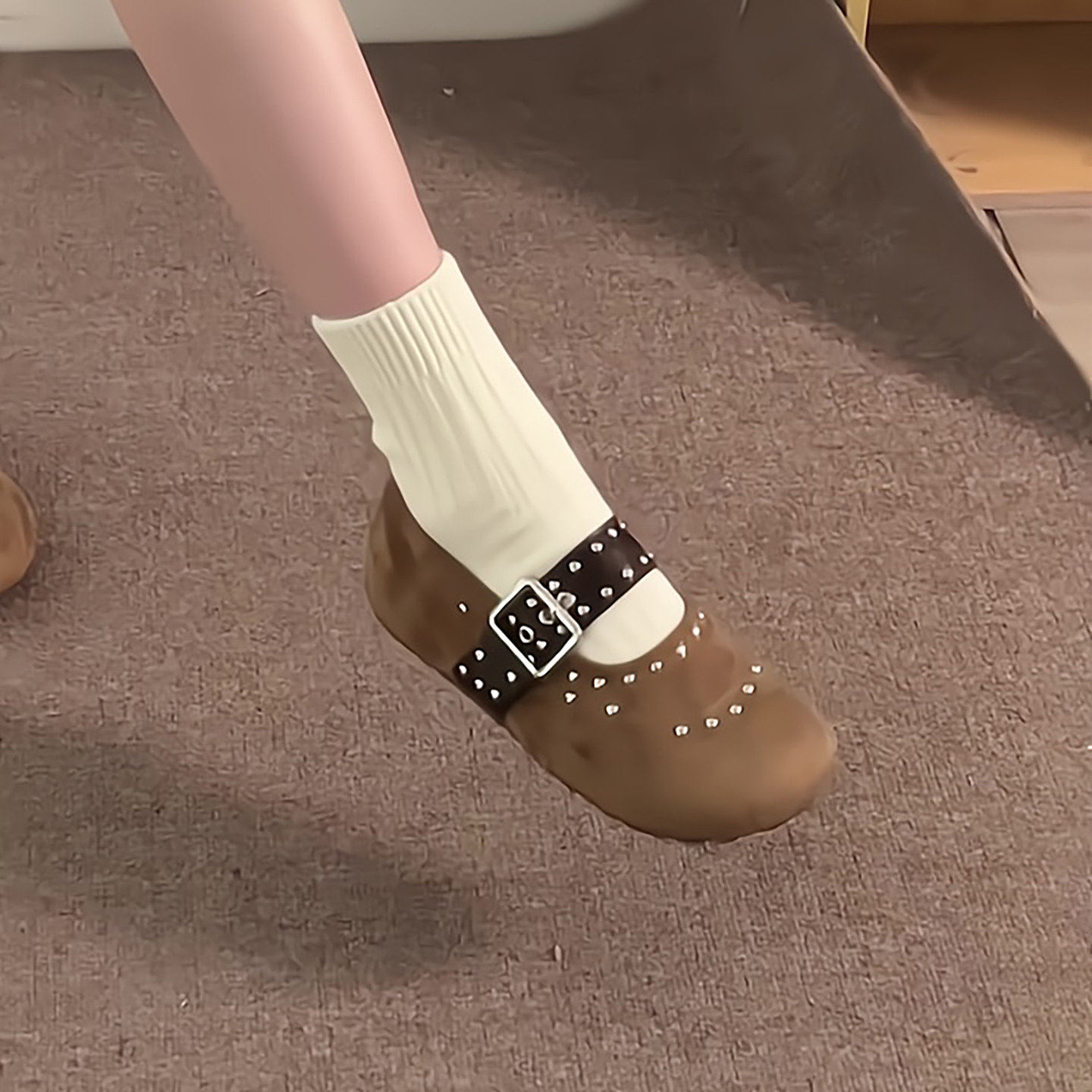 厚底内增高勃肯鞋女鞋2026新款春季浅口玛丽珍女鞋圆头单鞋乐福鞋,淘宝优惠券,粉丝福利购,淘宝优惠卷