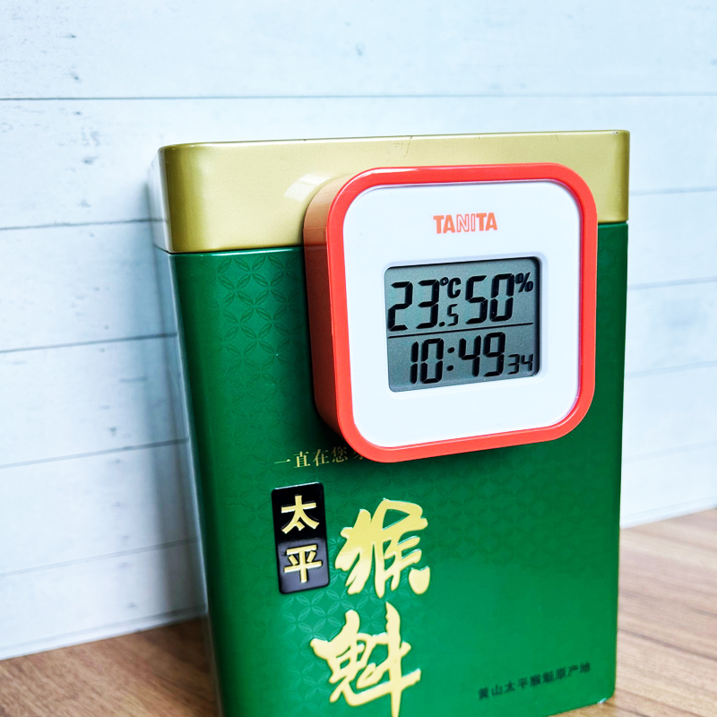 日本百利达家用电子温湿度计室内婴儿房间时钟温度表TT-558带磁铁 - 图2