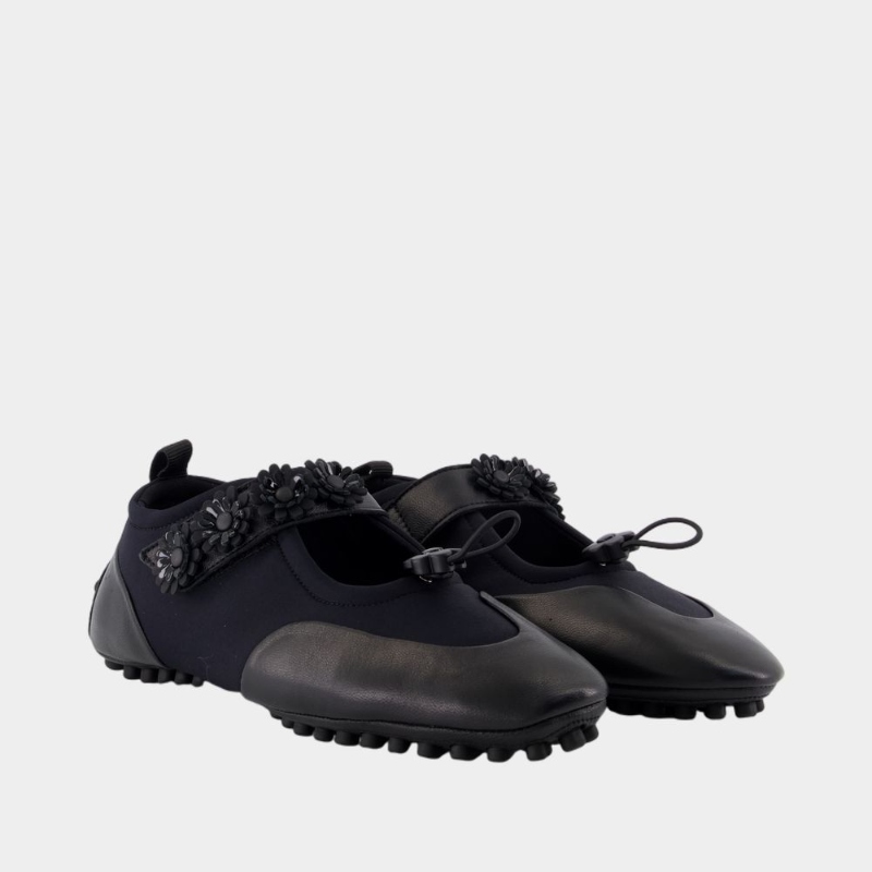 CECILIE BAHNSEN Bess Mary Jane 玛丽珍鞋- 合成纤维 - 黑色 - 图0