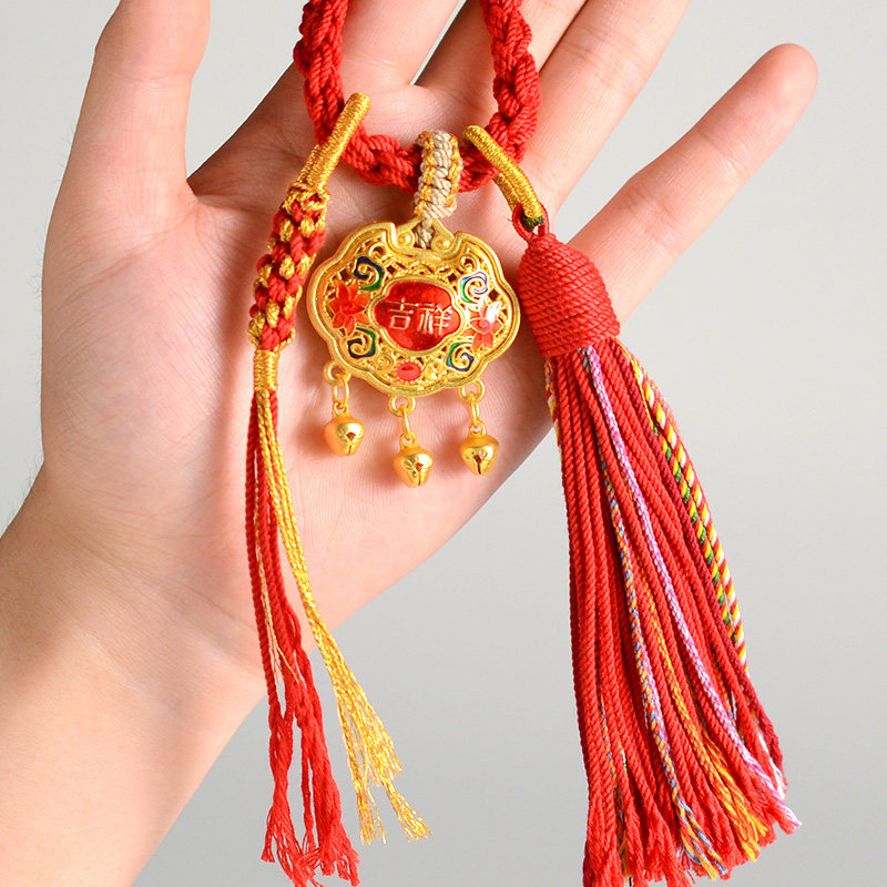 藏式手搓棉线挂件手工编织流苏包包饰品挂饰国风彩色手编指环吊穗,淘宝优惠券,粉丝福利购,淘宝优惠卷