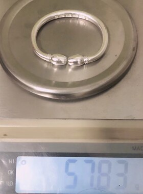 手工足银9999 蒜头复古银镯一体支持旧银料加工以旧换新