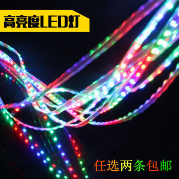 ລົດຈັກໄຟຟ້າ 12V marquee with led colorful color change the neon decorative lights waterproof running water flash light strips