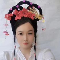 Opera head accessories sing opera wearing drama wig decoration The more drama Huang Mei plays the floral denier girls hood and fairy headgear