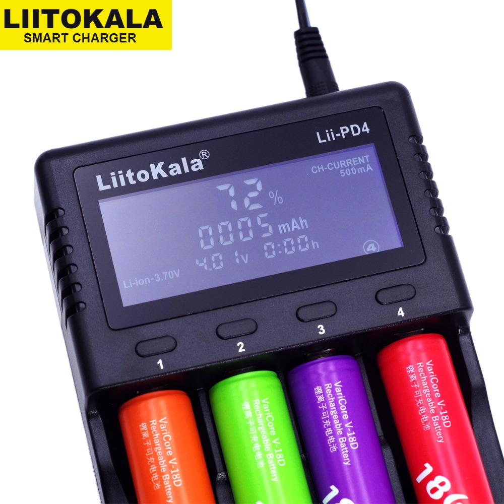 LiitokalaLii-PD4充电器18650锂电池26650智能5号7号磷酸铁锂通用 - 图0