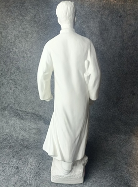 瓷像摆件毛主席去安源古摆件毛泽东纪念雕塑立像红色收藏老陶瓷器