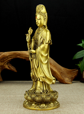 纯铜佛像西方三圣观世音菩萨