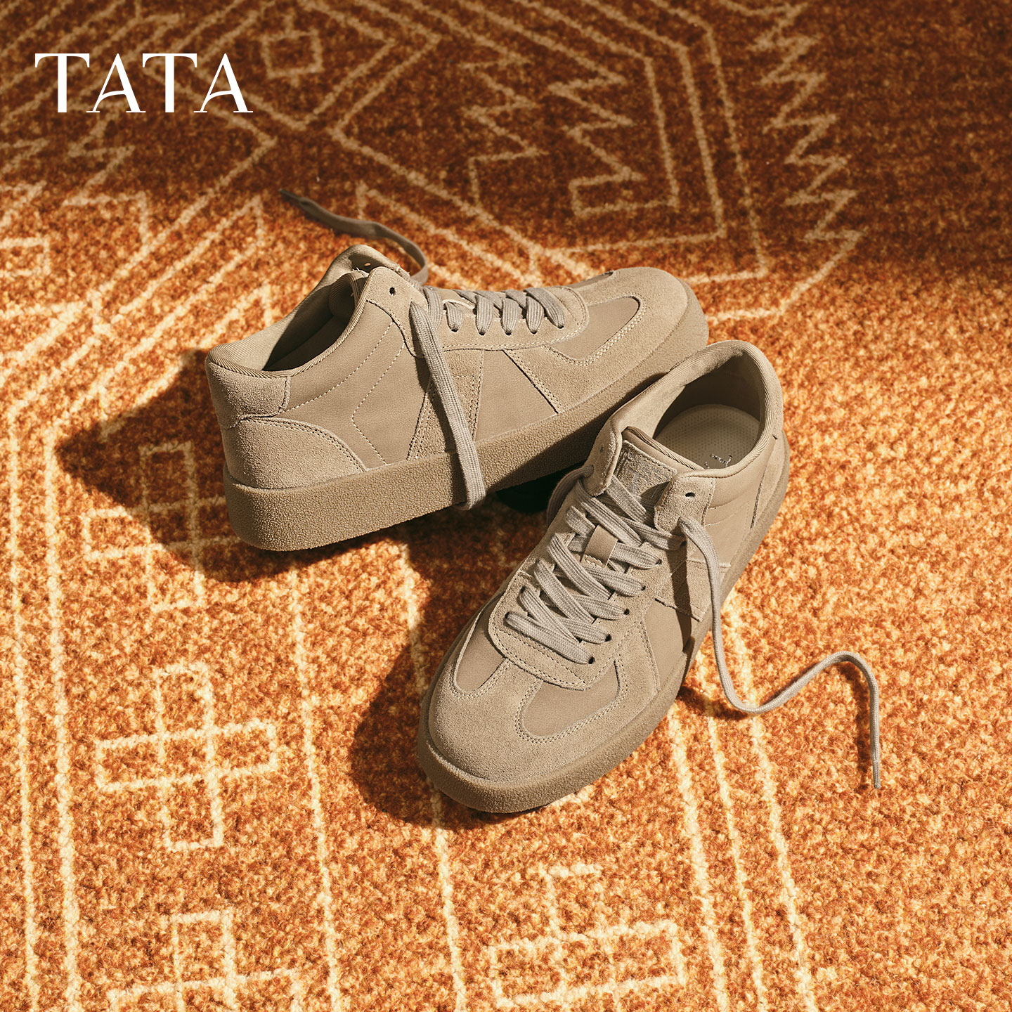 TATA他她男鞋时尚德训高帮鞋舒适休闲厚底板鞋2025年冬新PGG01DM5 - 图2