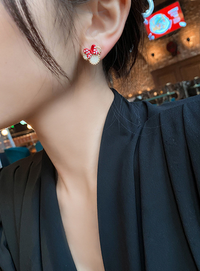 s925银针韩国甜美可爱耳环女耳钉