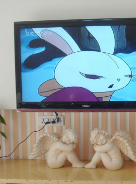 天使庭院玻璃钢欧式风橱窗工艺品