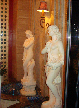 欧式玻璃钢人物雕塑摆件装饰品