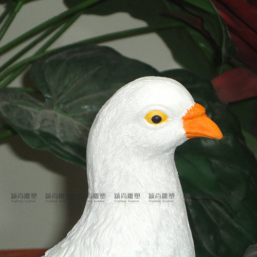 家居客厅花园草坪儿童房幼儿园装饰品小白鸽工艺品可爱动物摆件 - 图2