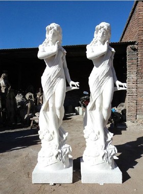 欧式风玻璃钢月亮女神人物雕塑