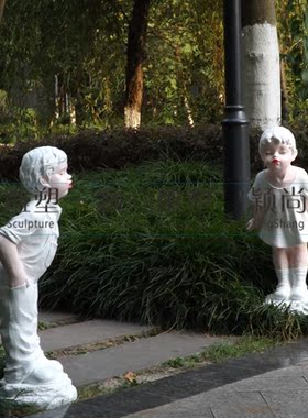 可水洗不易碎橱窗吧台玻璃钢摆件