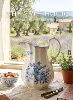 THE 25TH HOUR ins法式凌霄花清雅陶瓷花瓶客厅复古高级感插花瓶
