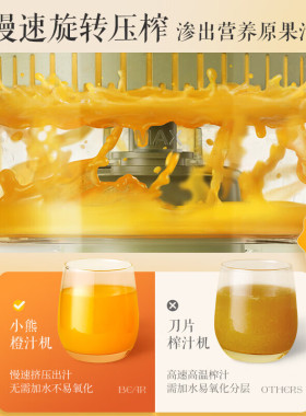 小熊无线充电汁渣分离原汁机