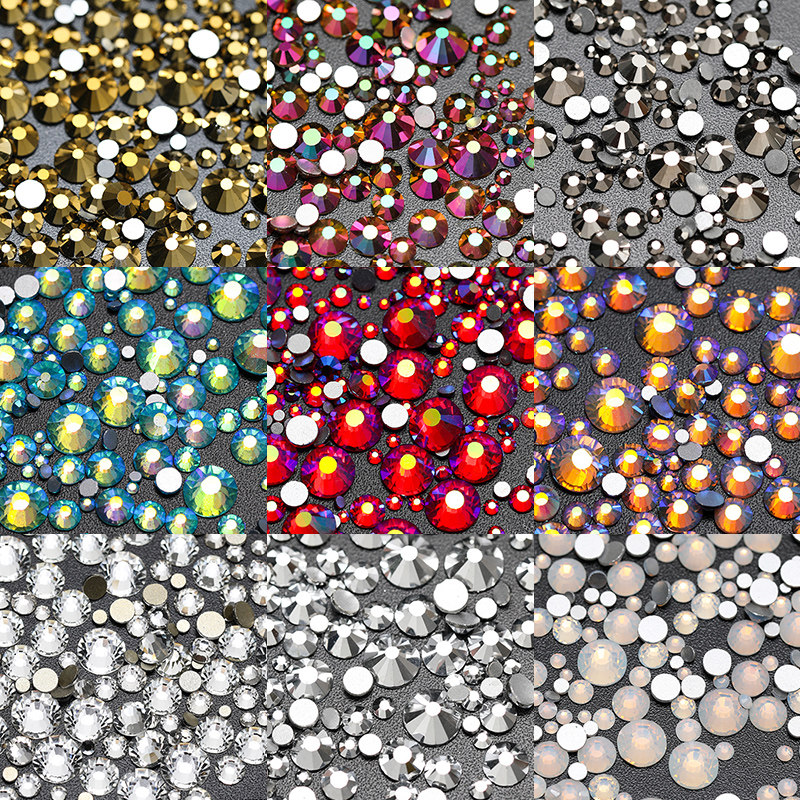 美甲平底钻混装爆闪施华洛捷克奥钻diy饰品钻水晶玻璃钻指甲装饰,淘宝优惠券,粉丝福利购,淘宝优惠卷