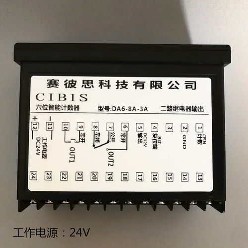 赛彼思六位计数器 DA6-8A-2A  24V/220V 二路继电器输出 - 图2