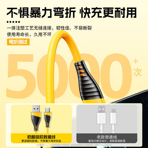 120W超级快充电器机甲风适用苹果16iPhone15华为荣耀小米6A闪充Type-C数据线充电线套装通用手机平板加长2米 - 图2