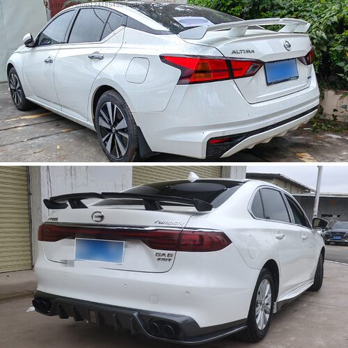 三厢车通用款汽车尾翼改装运动飞机翼免打孔烤漆机甲款pro定风翼 - 图2