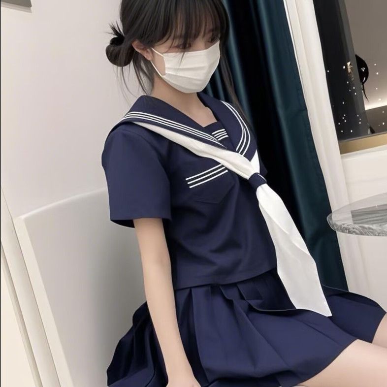 樱漫野三本正统JK制服基础正版学院风jk日系风校中间水手服套装 - 图3