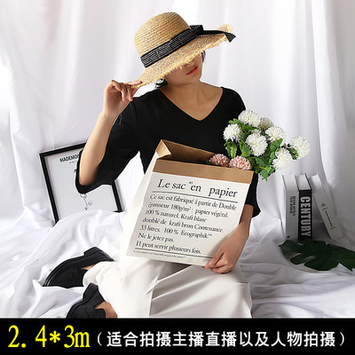 Ins北欧风网红拍照背景布纯色挂布大尺寸网课直播间拍摄道具墙布 虎窝淘