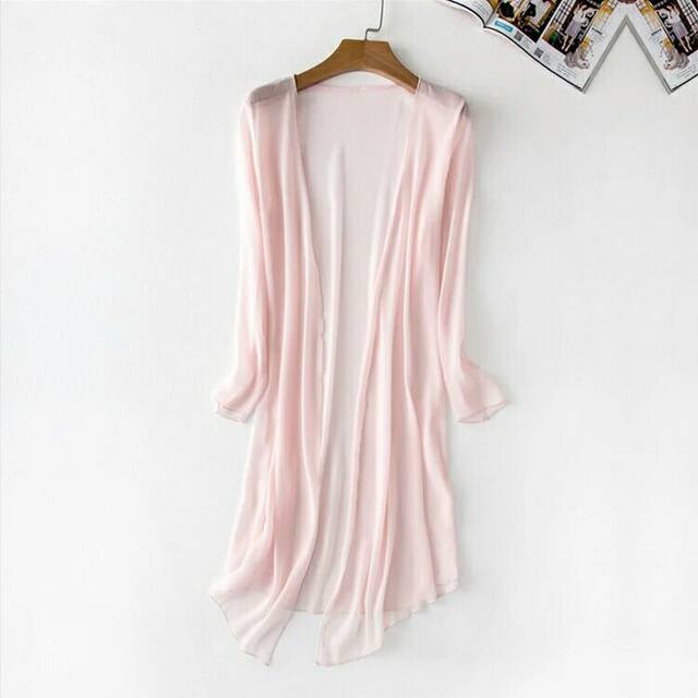 Shawl Xingyiyi ເສື້ອ chiffon cardigan ງ່າຍດາຍ