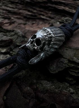 帝骁印第安人纯银骷髅