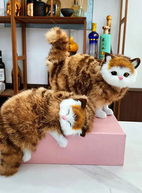 装饰品可爱客厅卧室摆件仿真猫