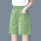 Ins trendy ບາງພາກສ່ວນ pants summer ສັ້ນແມ່ຍິງກິລາແອວສູງວ່າງຂະຫນາດໃຫຍ່ໄຂມັນ MM ຊື່ຂາກ້ວາງ pants ຮ້ອນ