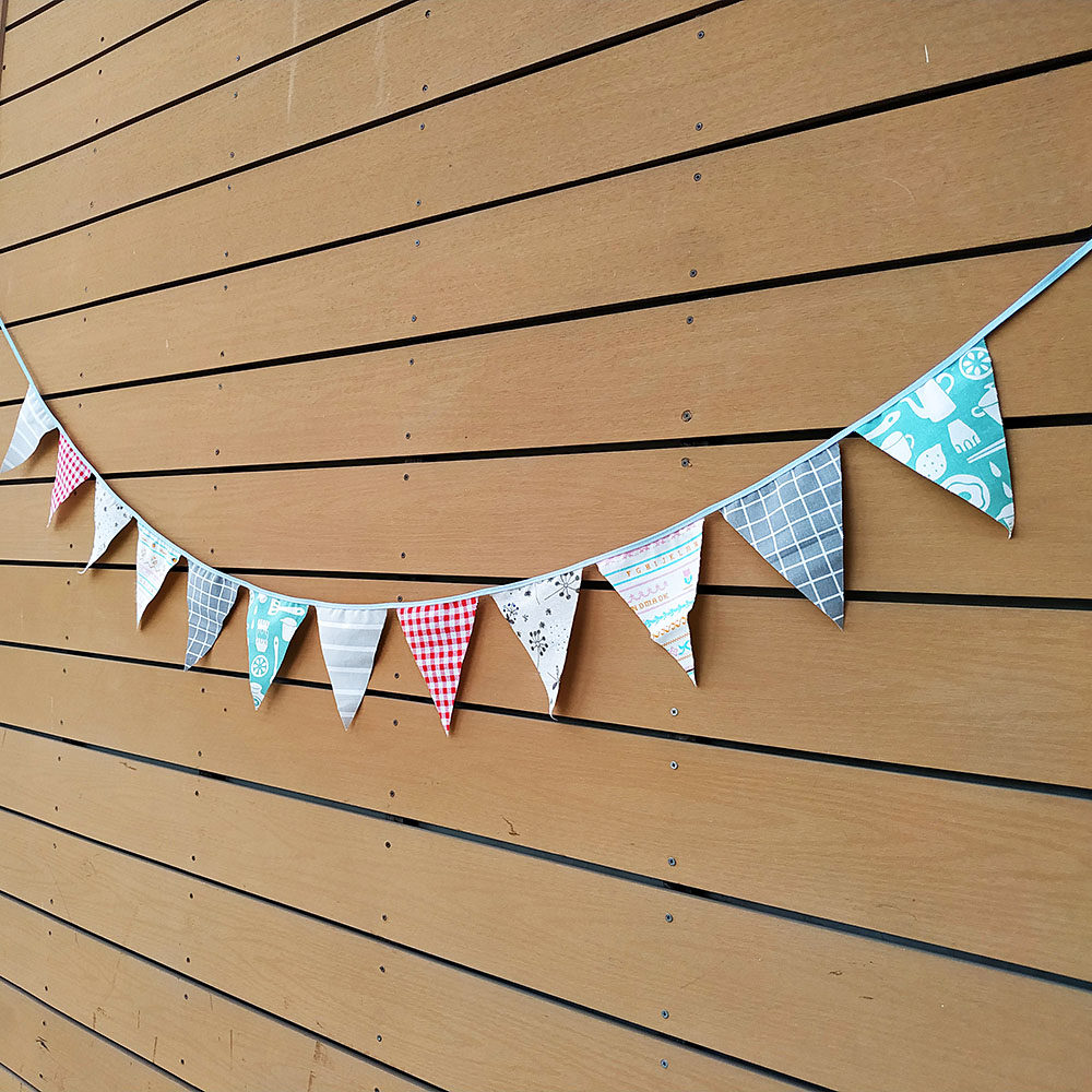 布艺三角旗ins户外露营帐篷装饰彩旗幼儿园环创布置区角拉旗串旗