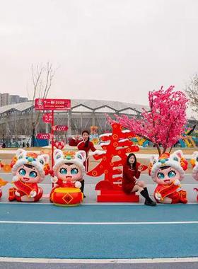 2025蛇年吉祥物玻璃钢雕塑装饰