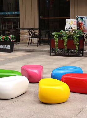 玻璃钢糖果座椅卡通游乐场