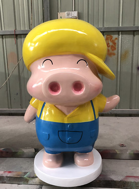 小猪麦兜玻璃钢雕塑动漫卡通