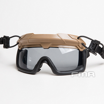 FMA Tactical Goggle Helmet Special Split Anti-Fog Wind Mirror 3MM Thickness Lens Goggle TB1333