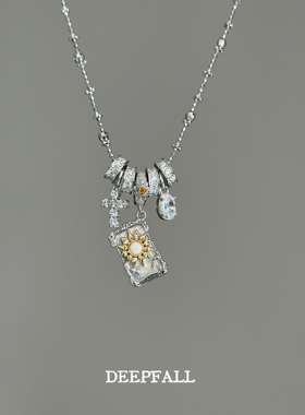 DEEPFALL 【塔罗套组】s925纯银十字架女神链小众设计diy吊坠搭配