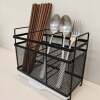 European and American style chopstick storage box household chopstick storage rack kitchen chopstick spoon wall-mounted countertop tube chopstick cage