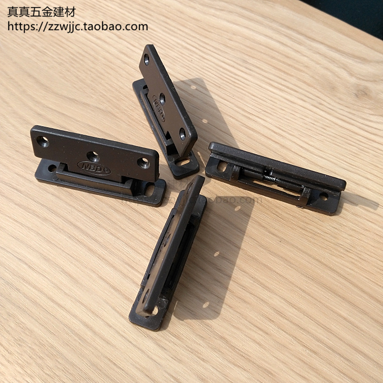 衣柜门边防尘条合页加厚塑料弹簧合页铰链小合页家具门缝档边配件 - 图1