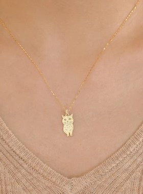 diy猫咪宠物照片定制项链小狗猫兔吊坠手链镯纪念品纯银首饰毛衣