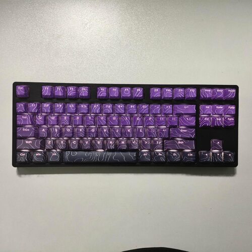 等高线正刻透光PBT热升华原厂高度渐变客制化机械键盘磁轴键帽 - 图3