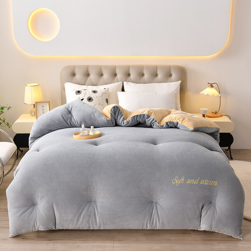 双人牛奶绒羊羔绒被子2025冬季双面加绒被芯棉被冬天加厚保暖冬被,淘宝优惠券,粉丝福利购,淘宝优惠卷