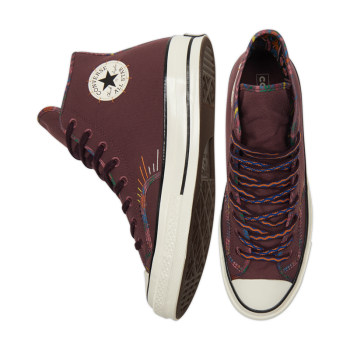 CONVERSE Converse 1970S ແບບຊົນເຜົ່າ embroidered trendy fashion canvas shoes for men and women A04406C A04405C