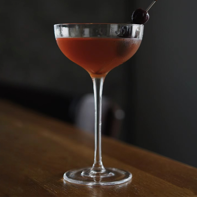 酒吧日式阔口鸡尾酒杯高脚无铅水晶杯玛格丽特香槟塔杯冷饮品杯子 - 图2