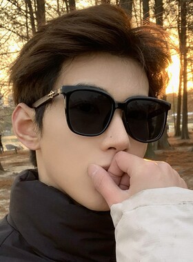 墨镜男款2025新款方形大框适合大脸防紫外线太阳眼镜女高级感木纹