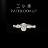 S925 sterling silver rotating ballet 60 points dove egg diamond ring