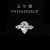 S925 sterling silver 3 carat water drop three stone ring HW light luxury niche flash non-fading high carbon diamond ring